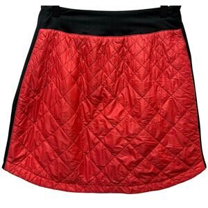 Swix Quilted Ski Snowboard Mini Skirt Women’s Size S Red Puffer Active Gorpcore